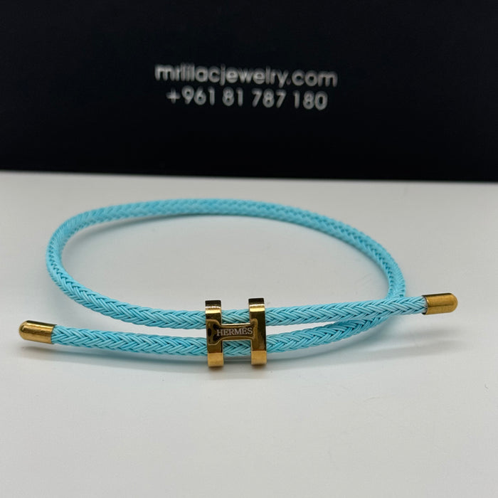 Hermes Hapi Double Tour Leather Bracelet