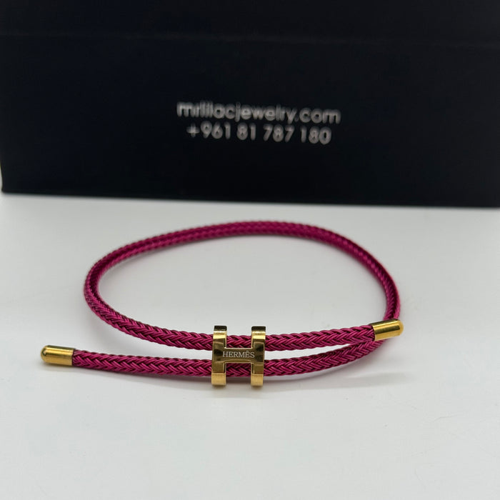 Hermes Hapi Double Tour Leather Bracelet
