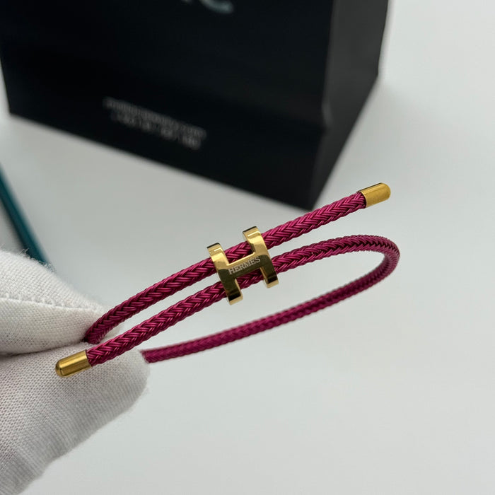 Hermes Hapi Double Tour Leather Bracelet
