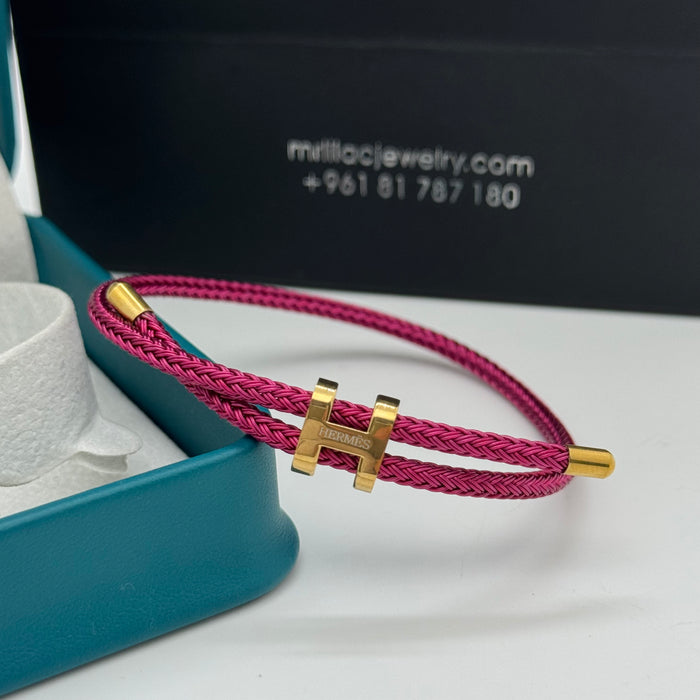 Hermes Hapi Double Tour Leather Bracelet