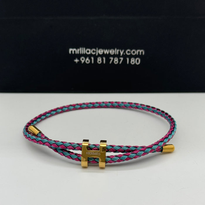 Hermes Hapi Double Tour Leather Bracelet