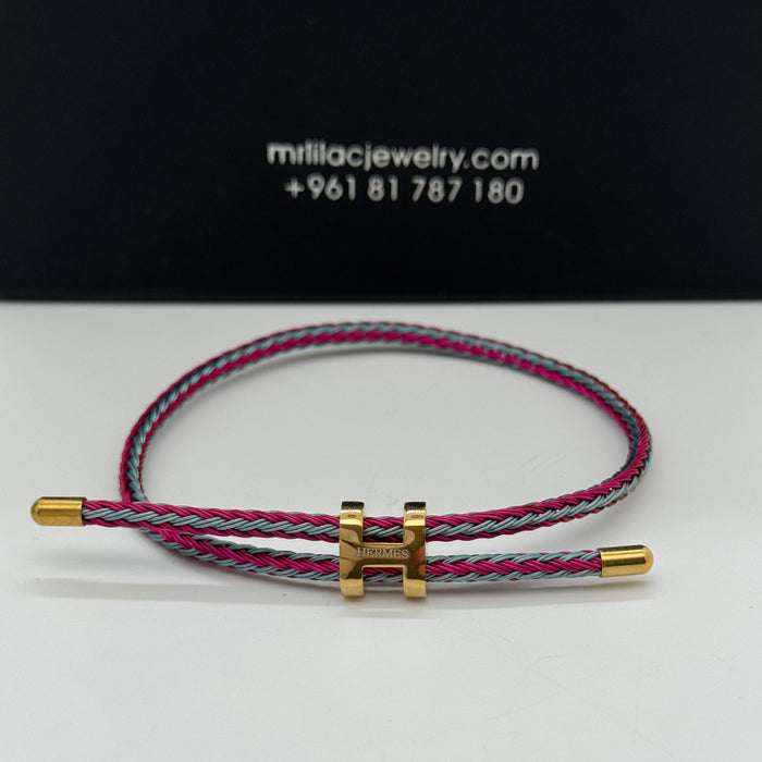 Hermes Hapi Double Tour Leather Bracelet