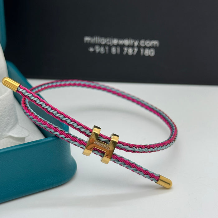 Hermes Hapi Double Tour Leather Bracelet