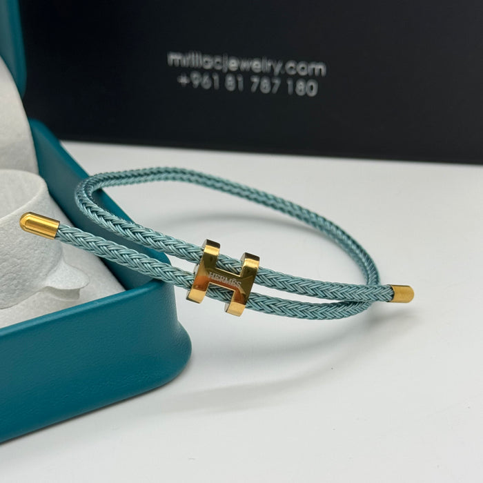 Hermes Hapi Double Tour Leather Bracelet