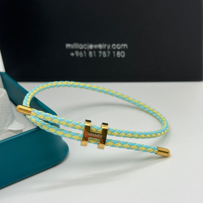 Hermes Hapi Double Tour Leather Bracelet