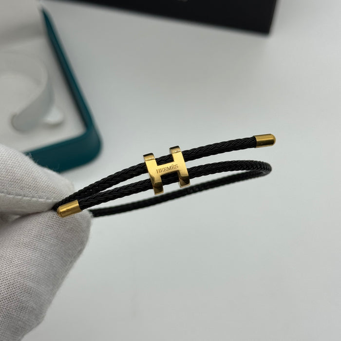 Hermes Hapi Double Tour Leather Bracelet