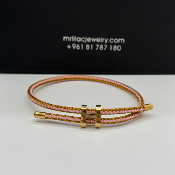 Hermes Hapi Double Tour Leather Bracelet