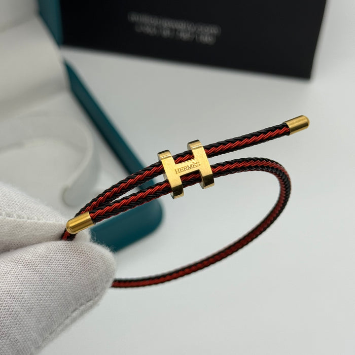 Hermes Hapi Double Tour Leather Bracelet