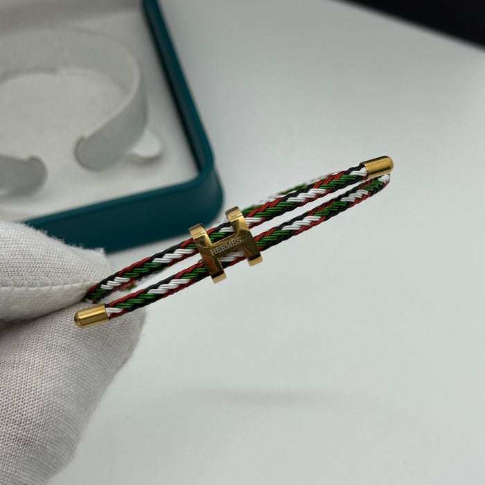 Hermes Hapi Double Tour Leather Bracelet
