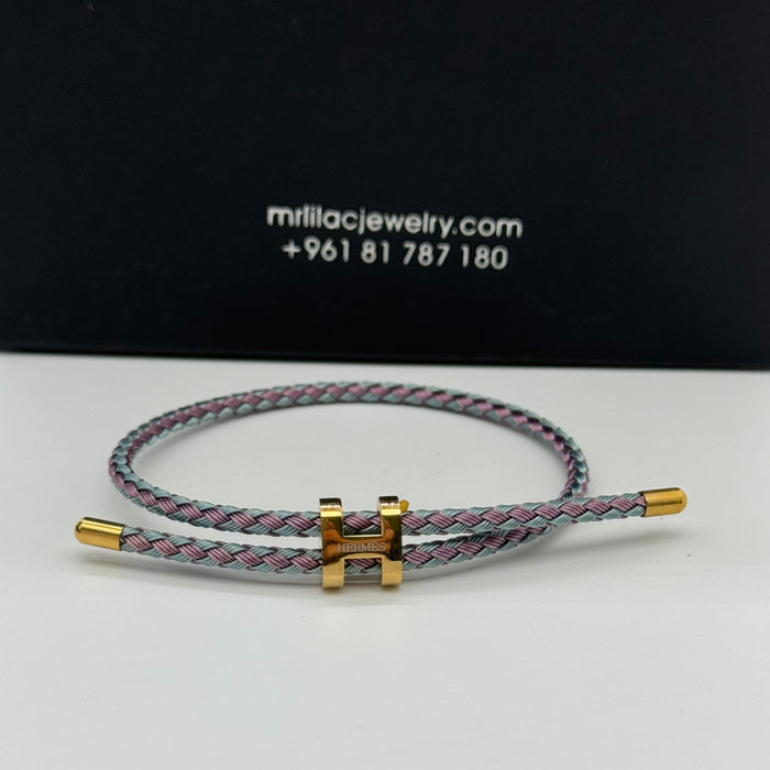 Hermes Hapi Double Tour Leather Bracelet
