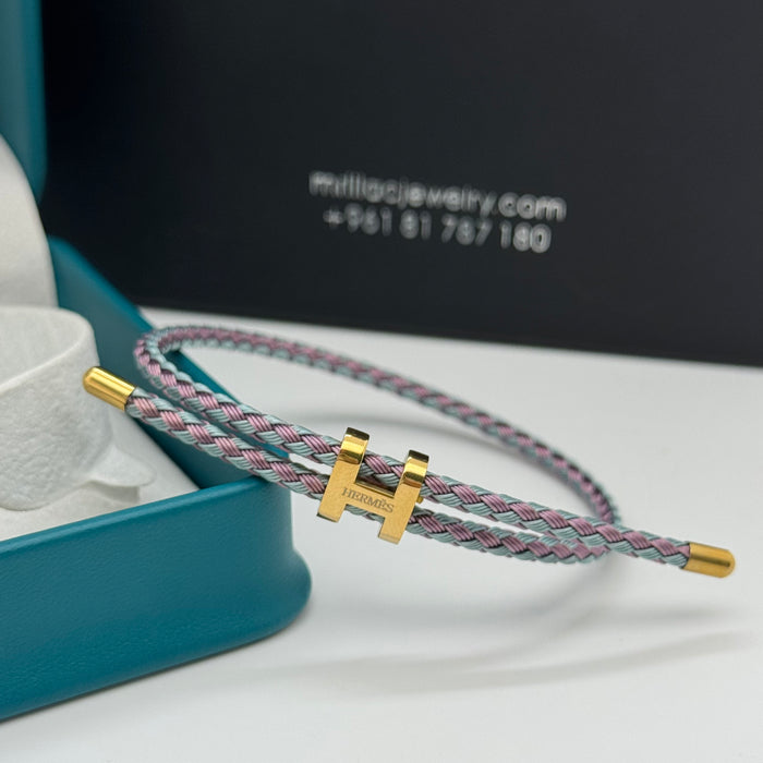 Hermes Hapi Double Tour Leather Bracelet