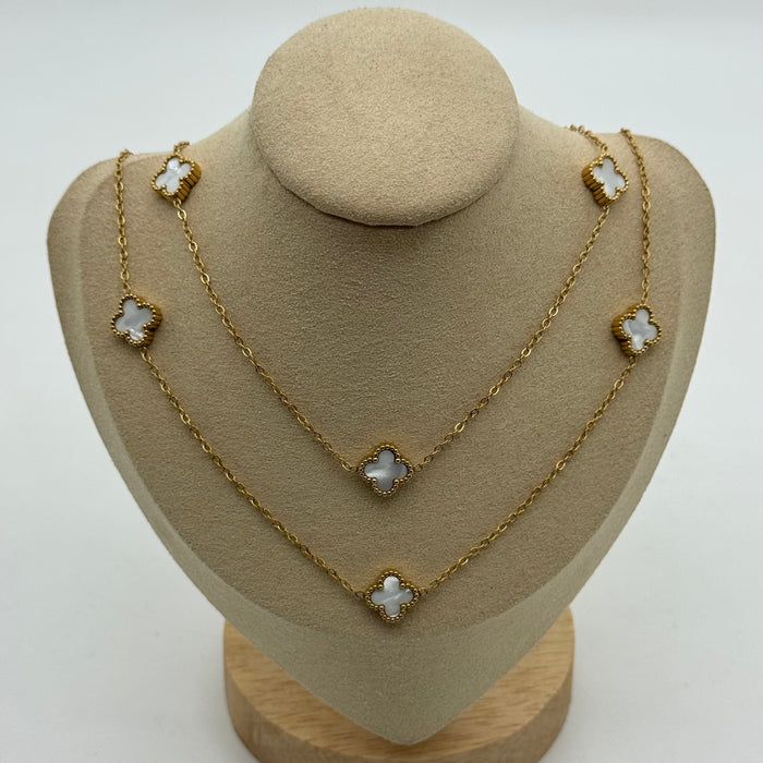 Van Cleef Double Necklace Gold Plated 11MM Necklace