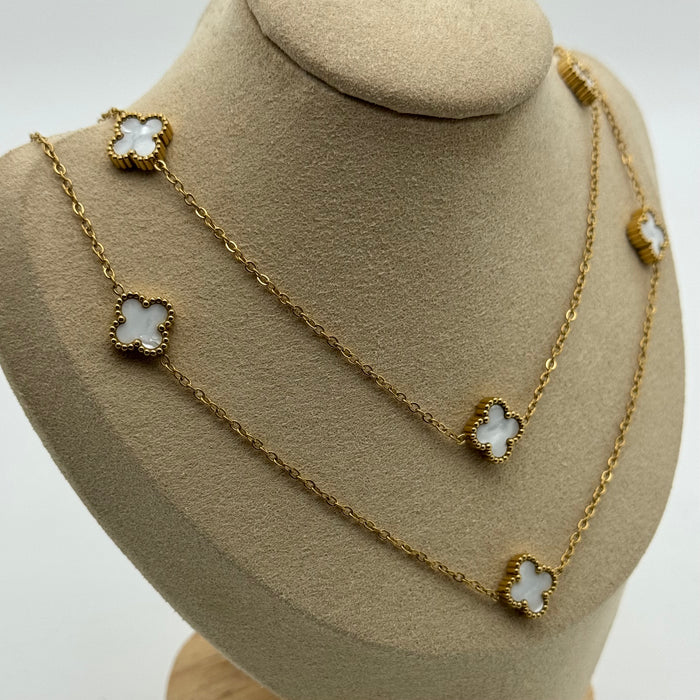 Van Cleef Double Necklace Gold Plated 11MM Necklace