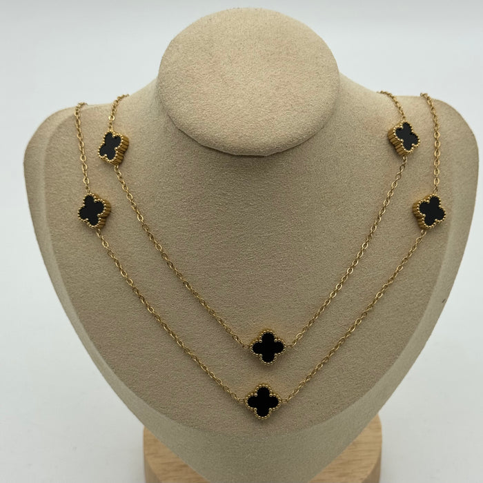 Van Cleef Double Necklace Gold Plated 11MM Necklace