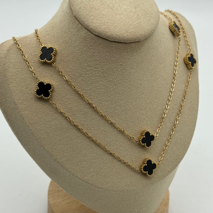 Van Cleef Double Necklace Gold Plated 11MM Necklace
