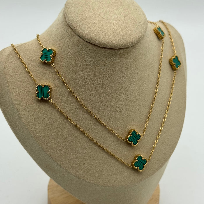 Van Cleef Double Necklace Gold Plated 11MM Necklace