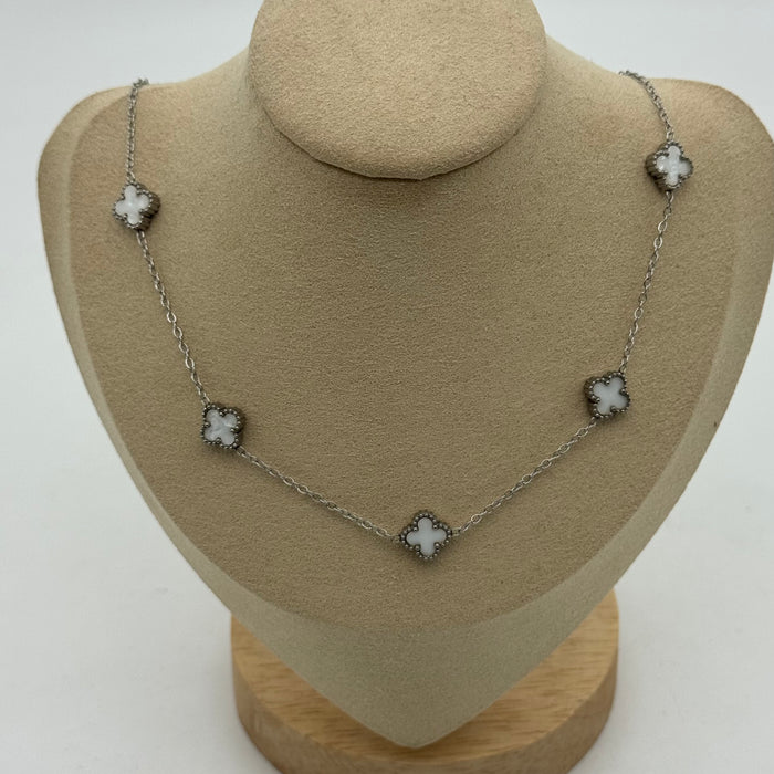 Van Cleef Silver Plated 9MM Necklace
