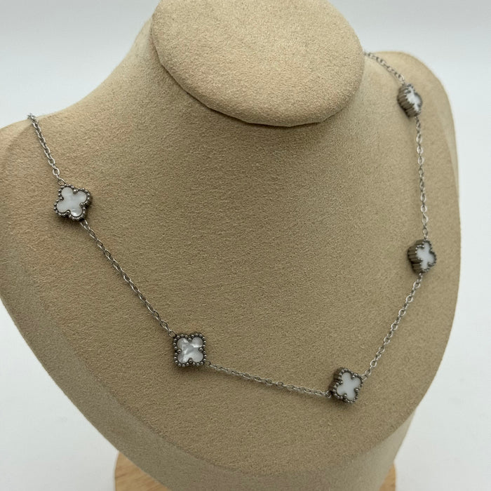 Van Cleef Silver Plated 9MM Necklace
