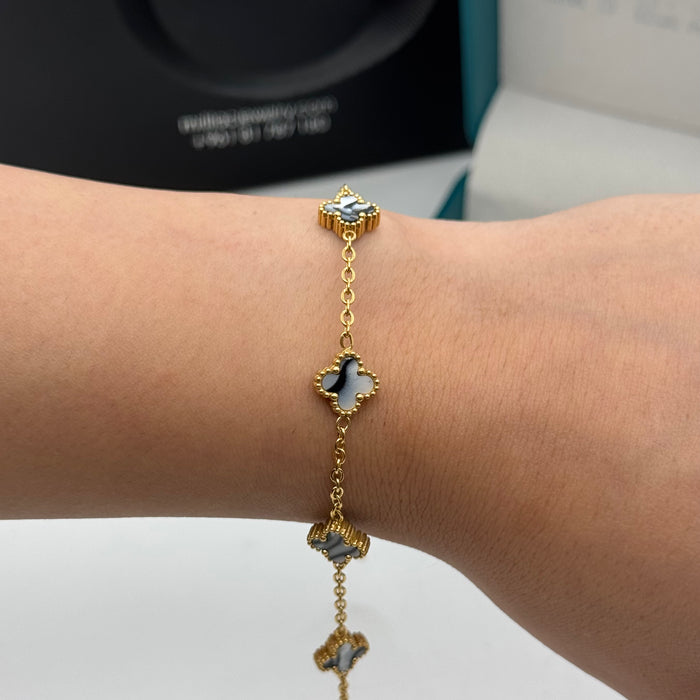 Van Cleef Gold Plated 9MM Bracelet For Women