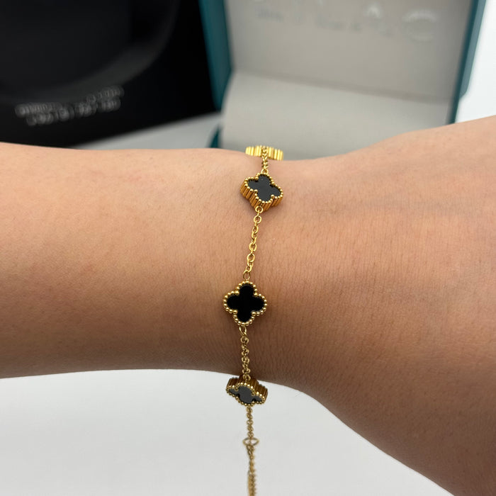Van Cleef Gold Plated 9MM Bracelet For Women