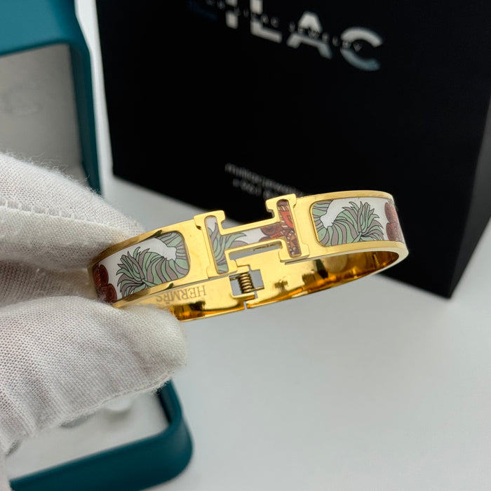 Hermes Clic H Enamel Bangle MultiDesign