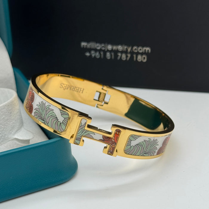 Hermes Clic H Enamel Bangle MultiDesign
