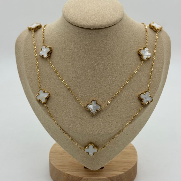 Van Cleef Double Gold Plated 13MM Necklace