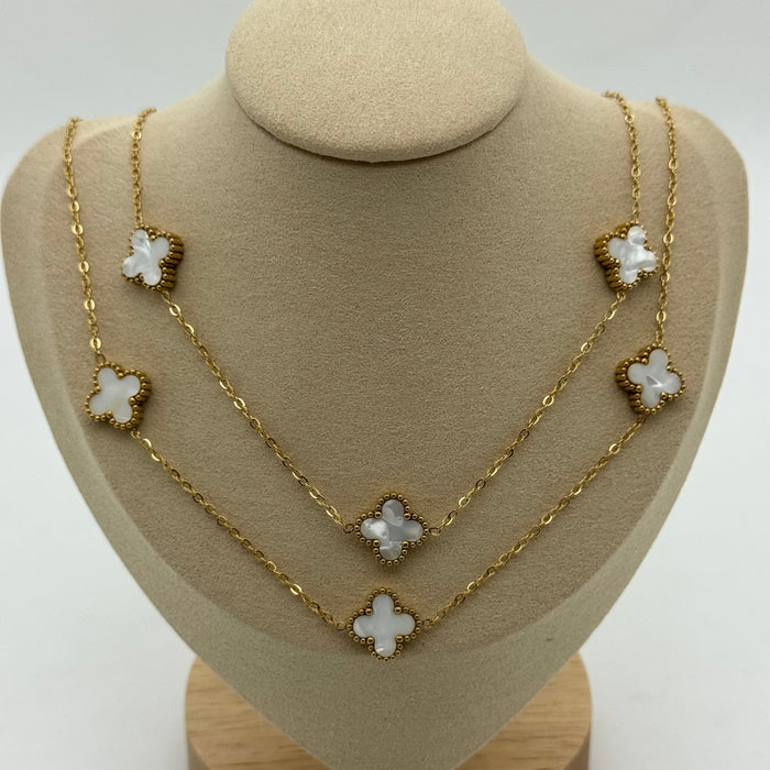 Van Cleef Double Gold Plated 13MM Necklace