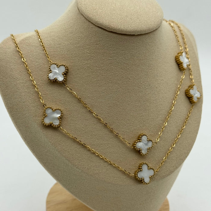 Van Cleef Double Gold Plated 13MM Necklace