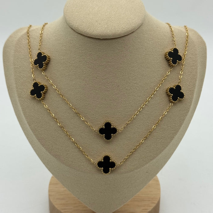 Van Cleef Double Gold Plated 13MM Necklace