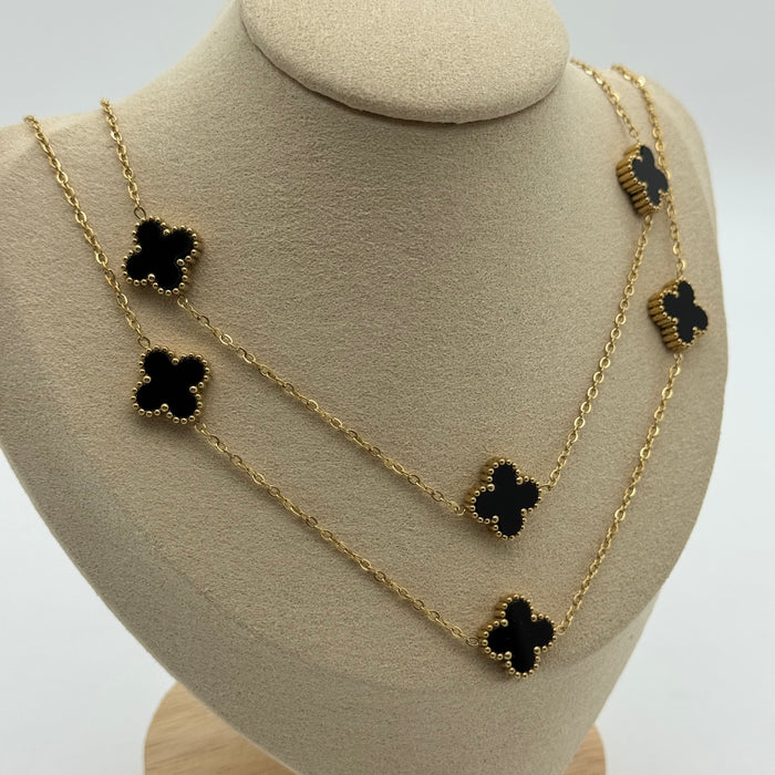 Van Cleef Double Gold Plated 13MM Necklace