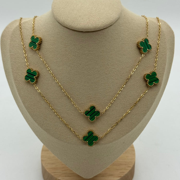 Van Cleef Double Gold Plated 13MM Necklace