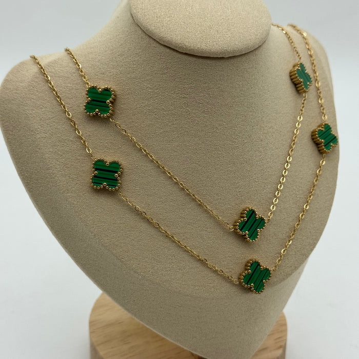 Van Cleef Double Gold Plated 13MM Necklace