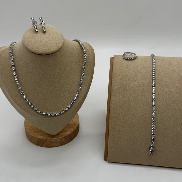 Classic Tennis Jewelry Set – Medium Zircon Set