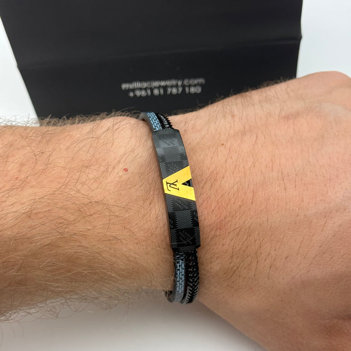 Louis Vuitton-Inspired Black & Yellow Rope Bracelet – Street Luxe Edition