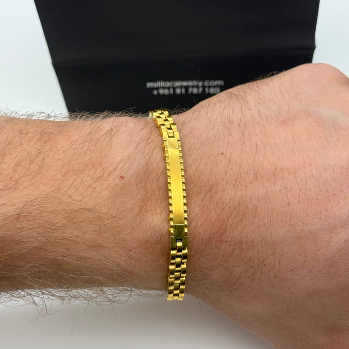 Men’s Classic Gold-Tone Chain Bracelet – Polished Link Design