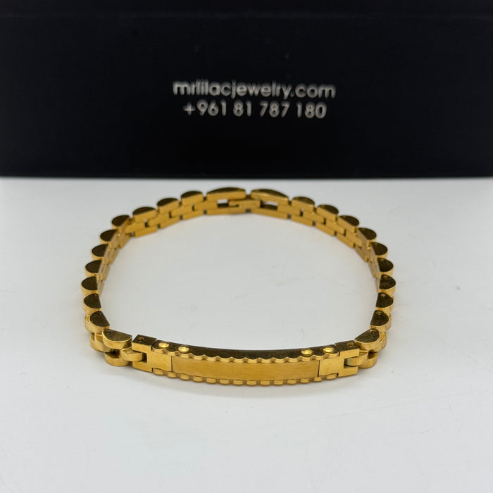 Men’s Classic Gold-Tone Chain Bracelet – Polished Link Design