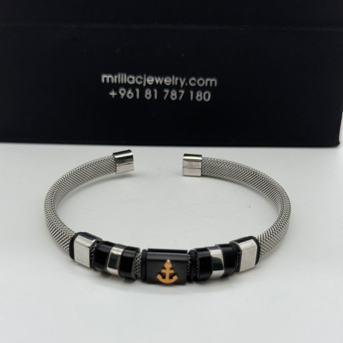 Stainless Steel Anchor Cuff Bracelet – Nautical Edition