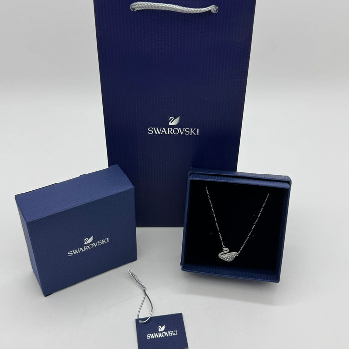 Swarovski Iconic Swan Pendant Necklace – White Crystals - 5215034