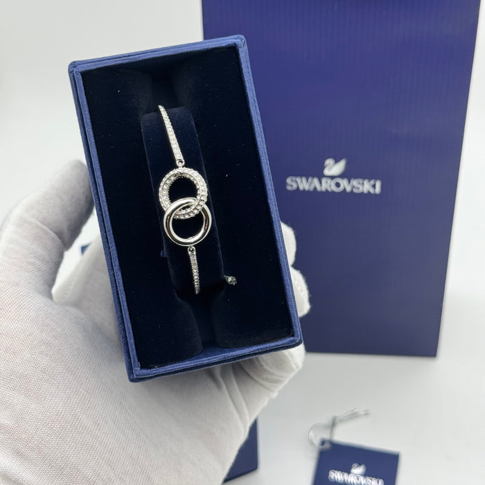 Swarovski Lifelong Heart Bangle Bracelet – Rhodium Plated - 5523953