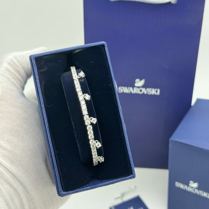 Swarovski Angelic Tennis Bracelet with Dangling Hearts - 5556913