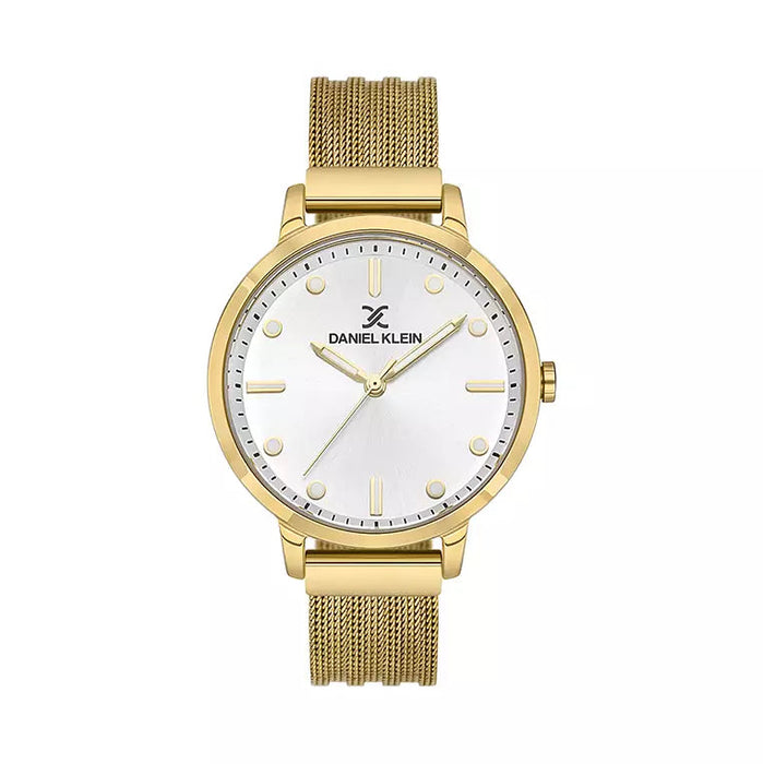 Daniel Klein Men's Gold Mesh Strap Watch