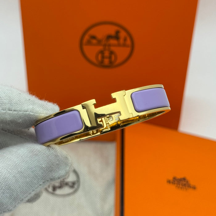 Hermès Clic H Bracelet – Enamel with Gold Tone