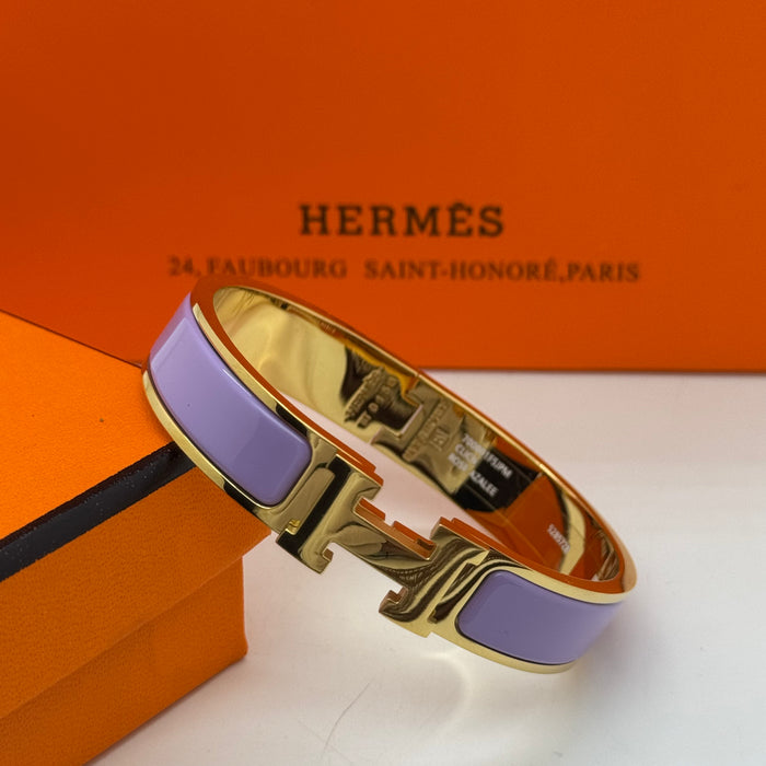 Hermès Clic H Bracelet – Enamel with Gold Tone