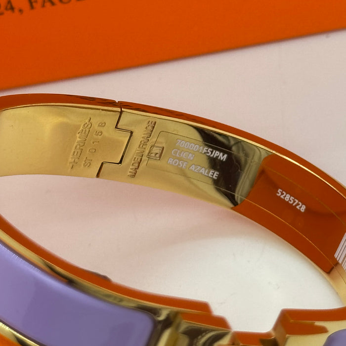 Hermès Clic H Bracelet – Enamel with Gold Tone