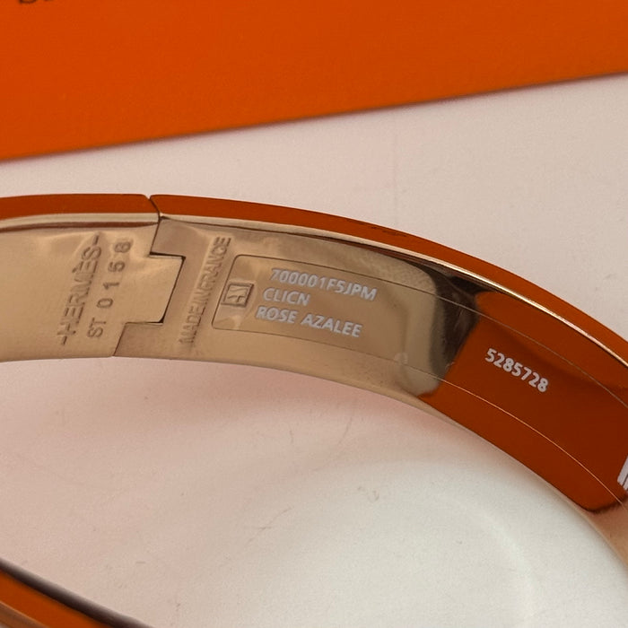 Hermès Clic H Leather Bracelet – Gold & Rose Gold Tone