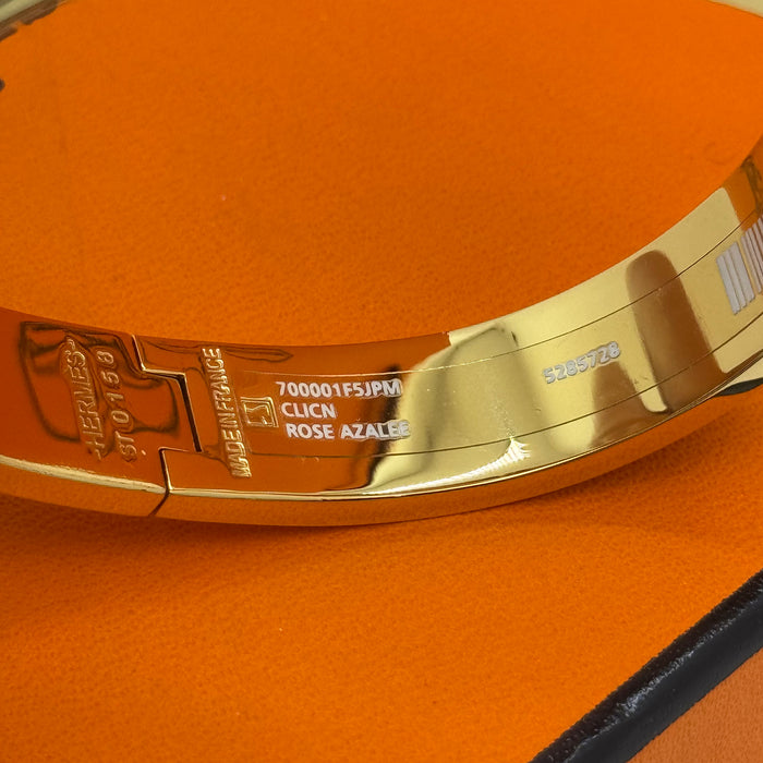 Hermès Clic H Leather Bracelet – Gold & Rose Gold Tone