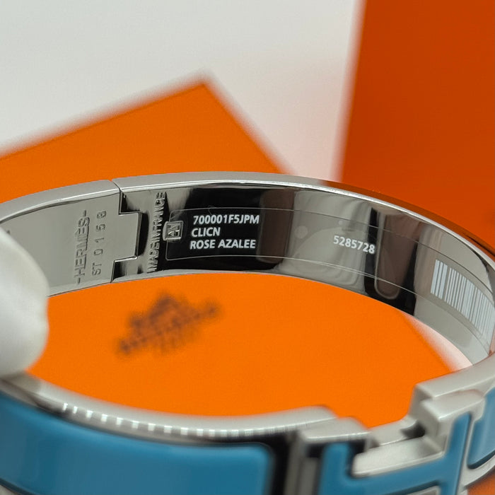 Hermès Clic H Enamel Bracelet – Gold-Rose-Silver Tone Finish