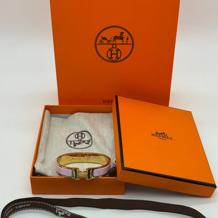 Hermès Clic H Bracelet – Enamel with Gold Tone