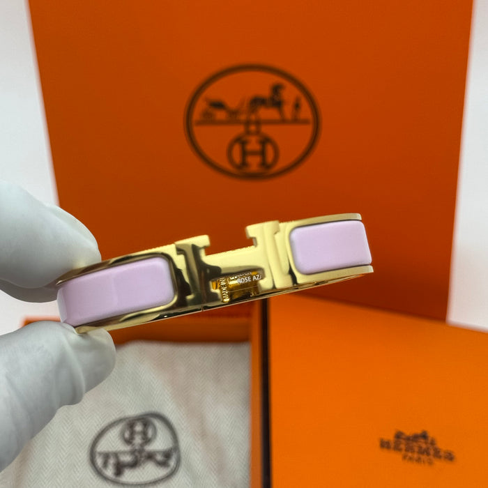 Hermès Clic H Bracelet – Enamel with Gold Tone